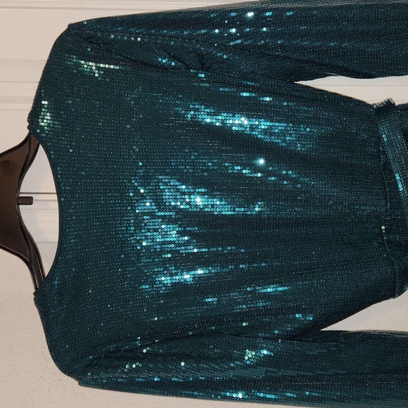 Emerald green sequins dress - Picture 5 of 5